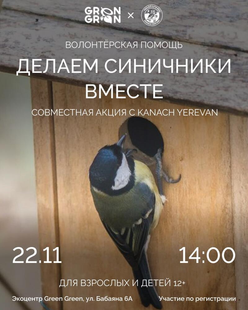 Volunteering: create and install birdhouses together