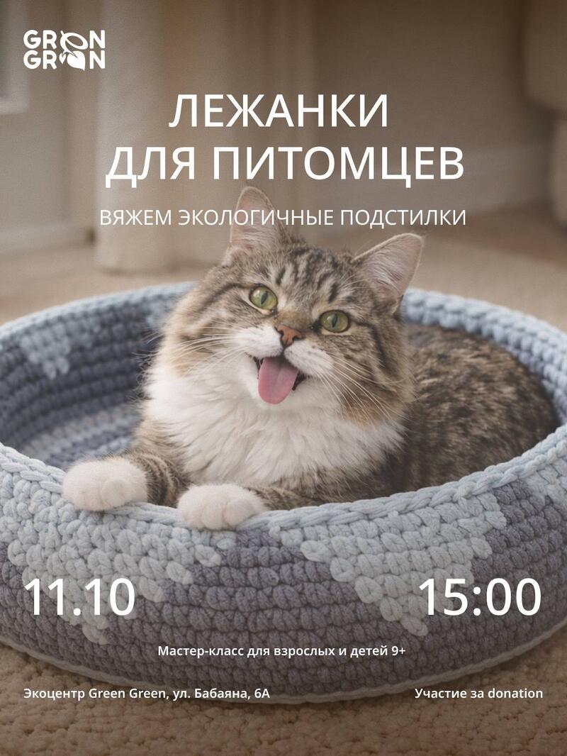 Мастер-класс по вязанию. Лежанки для котиков